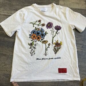 CHNGE Women's M Organic Cotton T-Shirt Feminist Power Sustainable Plants